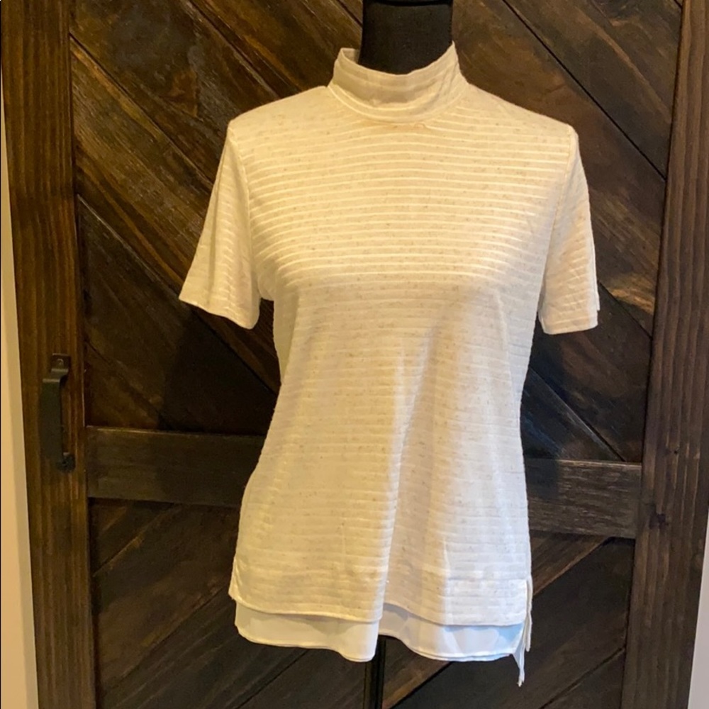 WHBM short sleeved mock turtleneck
